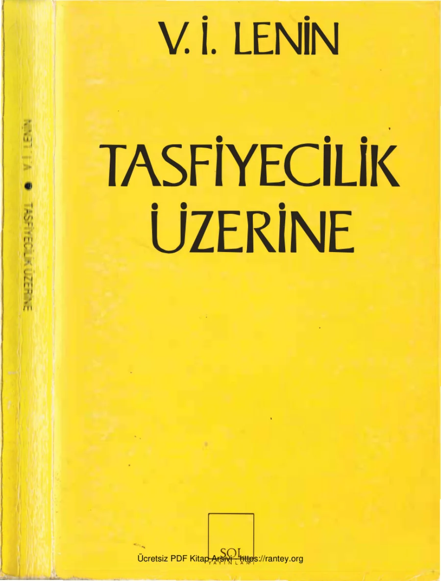 Tasfiyecilik Üzerine kapak görseli