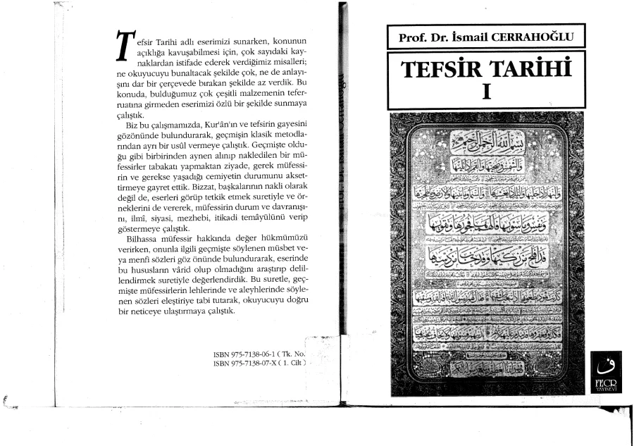 Tefsir Tarihi 1 kapak görseli