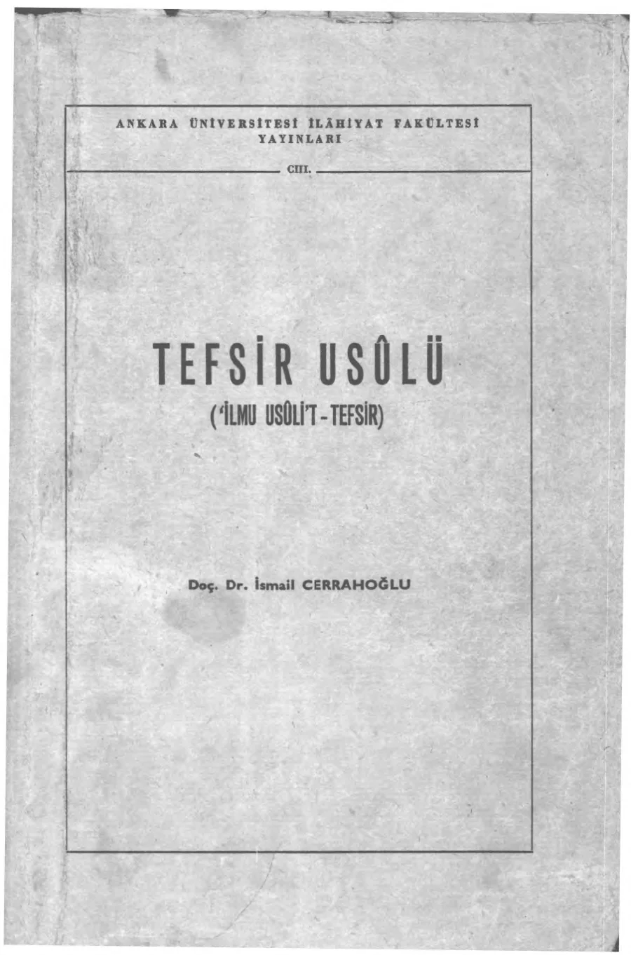 Tefsir Usulü kapak görseli