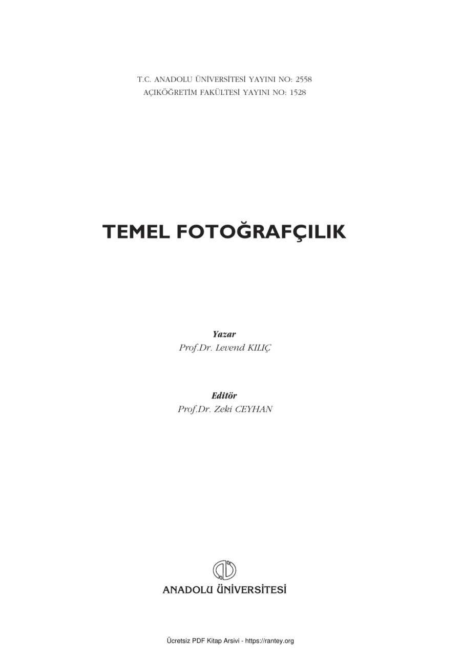 TemelFotoğrafçılık2013 FOT101U kapak görseli