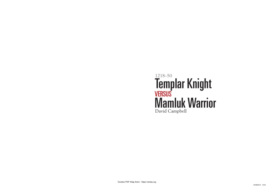 Templar Knight Mamluk Warrior 1218 1250 kapak görseli