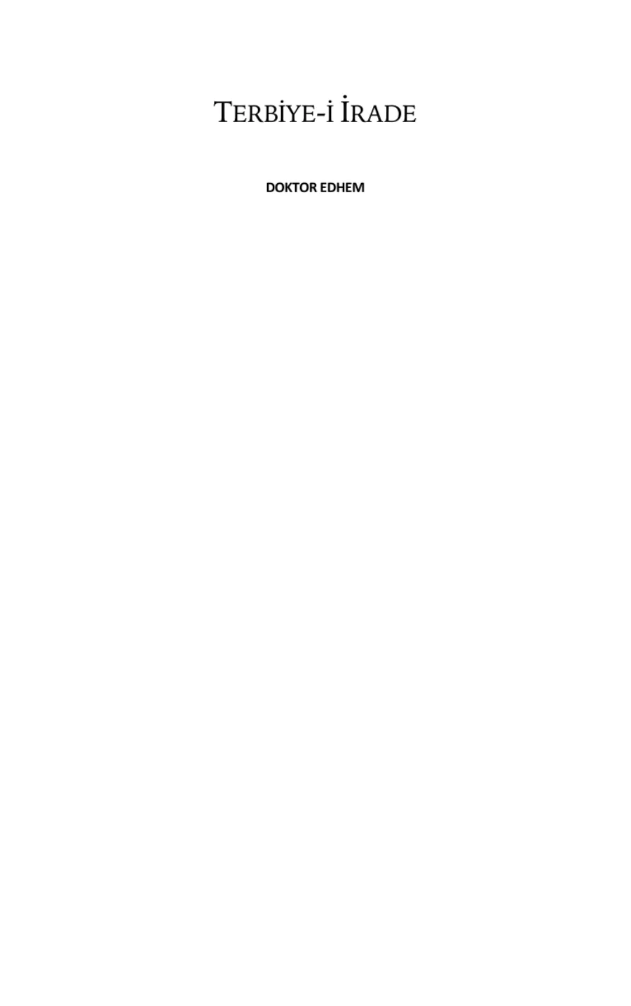 Terbiye-i İrade PDF kapak görseli