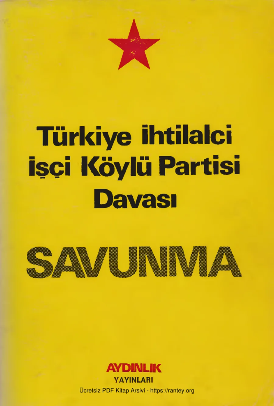 TİİKP Davası Savunma kapak görseli