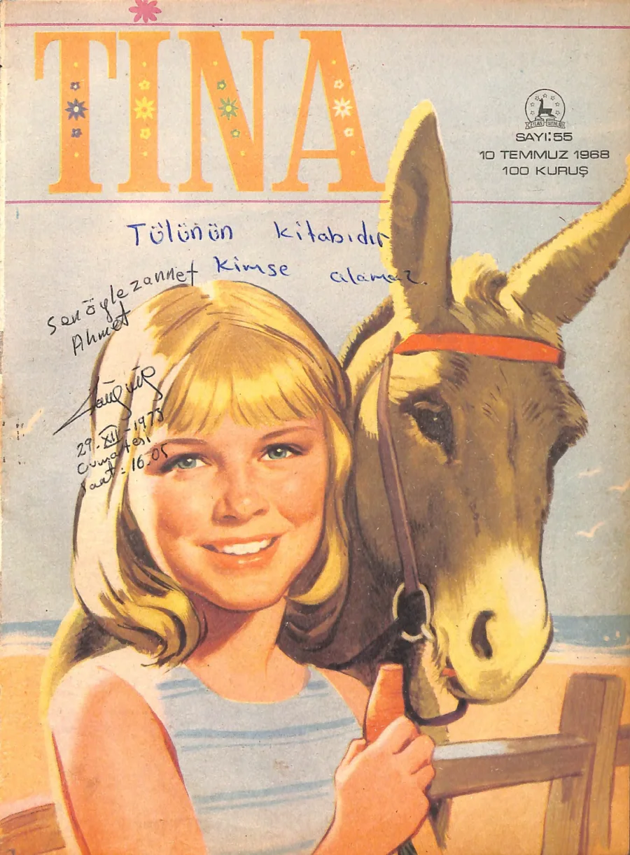 Tina Sayı 55 - 10 Temmuz 1968 kapak görseli