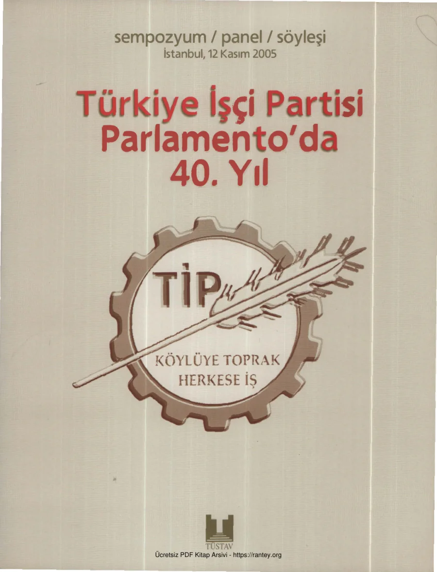 TİPsi Parlamentoda 40 Yıl Sempozyumu kapak görseli