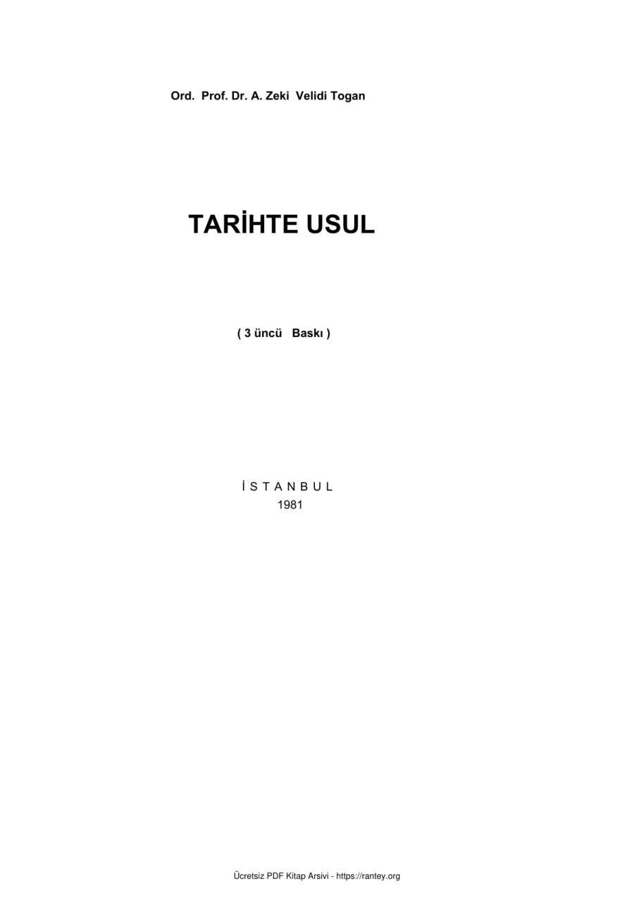 Togan Tarihte Usl kapak görseli