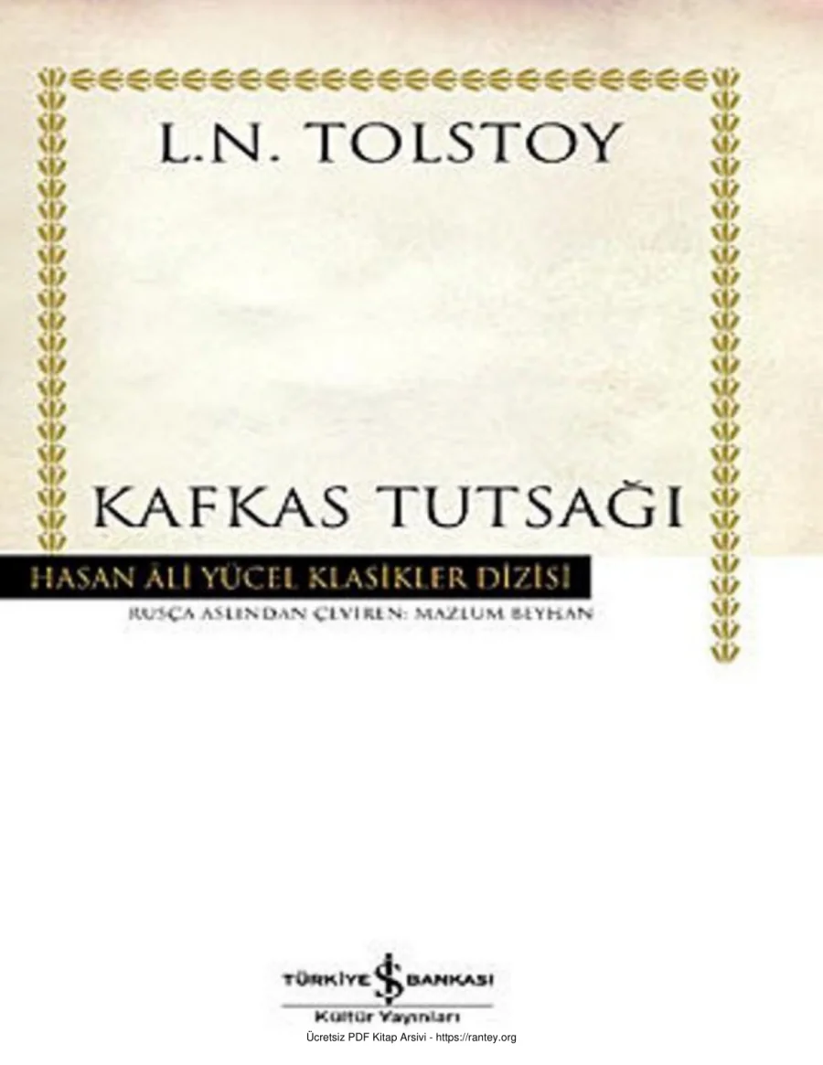 Tolstoy Kafkas Tutsağı kapak görseli