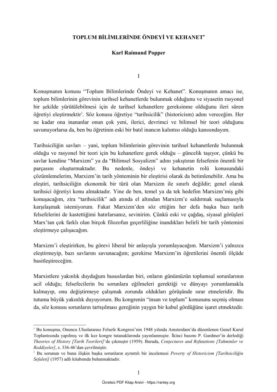 Toplumbilimlerinde Öndeyi ve Kehanet kapak görseli