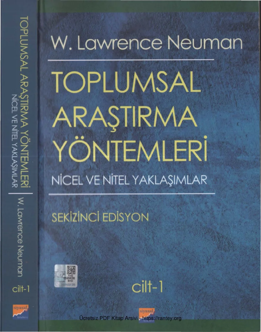 Toplumsal Araştırma Yöntemleri Sekizinci Edisyon Cilt I kapak görseli
