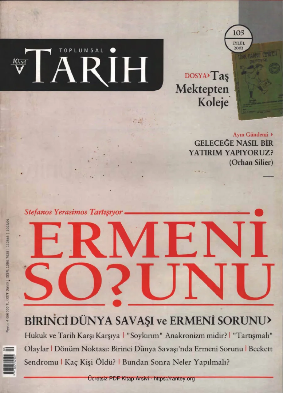Toplumsal Tarih Sayı 105 kapak görseli