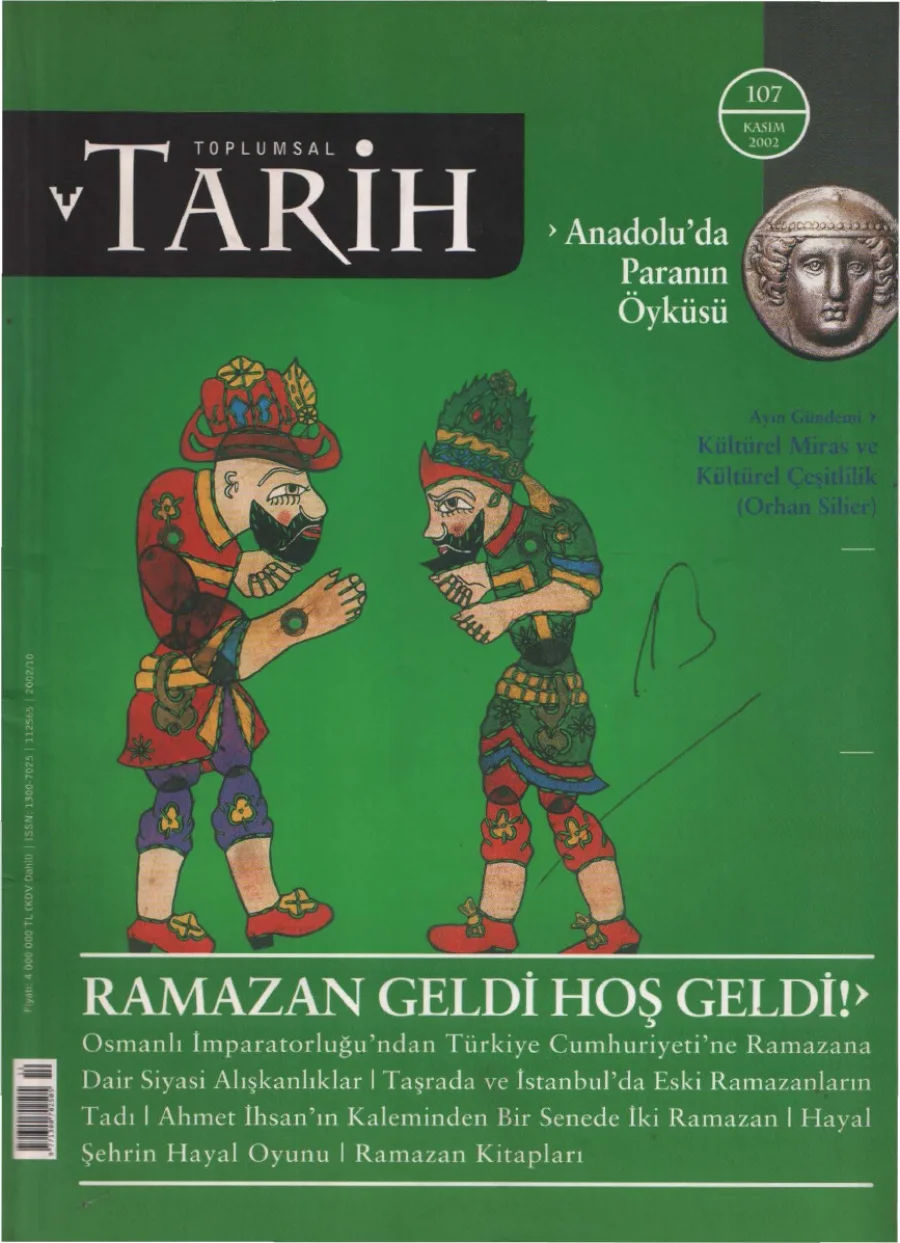 Toplumsal Tarih Sayı 107 Kasım 2002 yeni taramaya kadar idare kitap kapağı