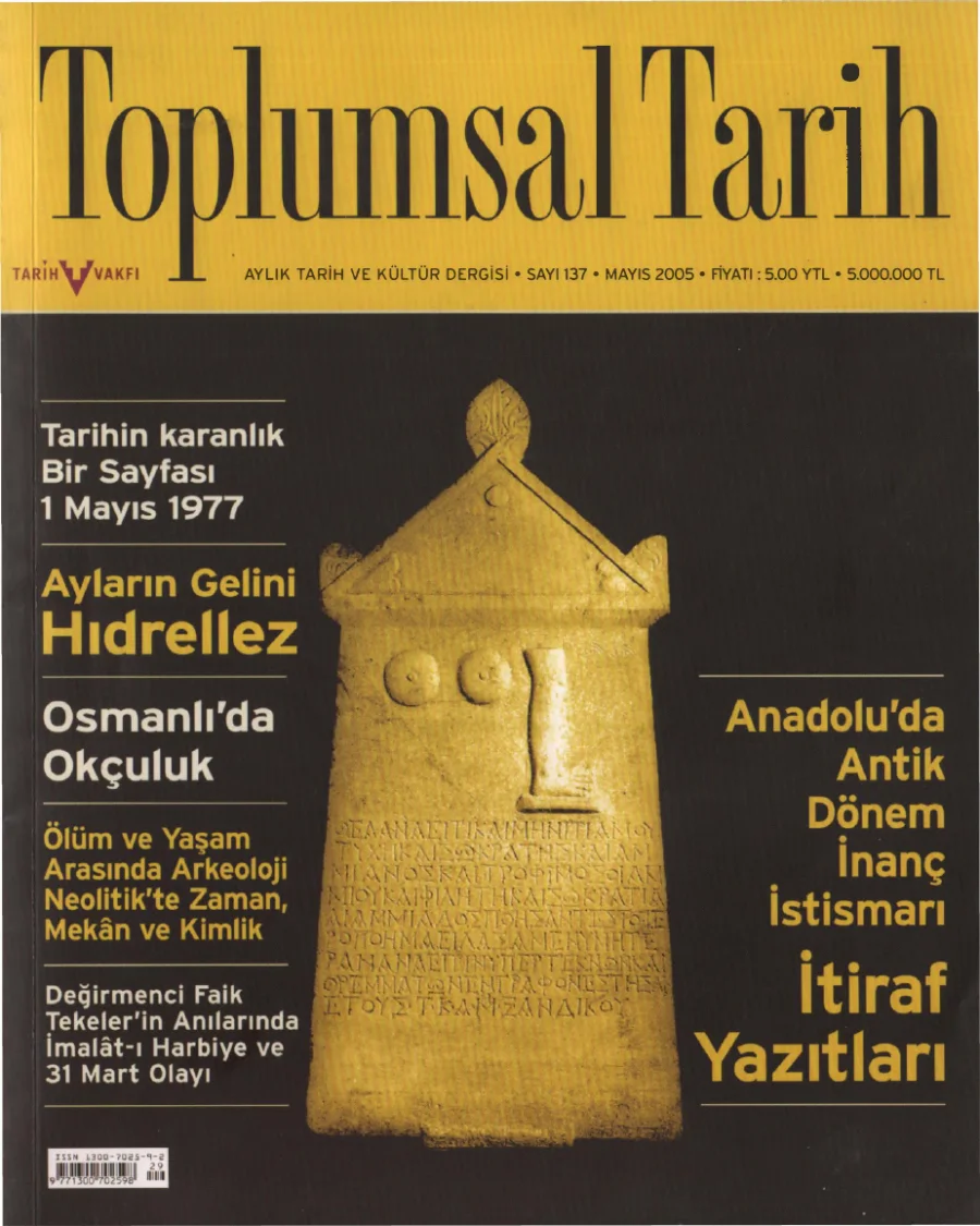 Toplumsal Tarih Sayı 137 Mayıs kapak görseli