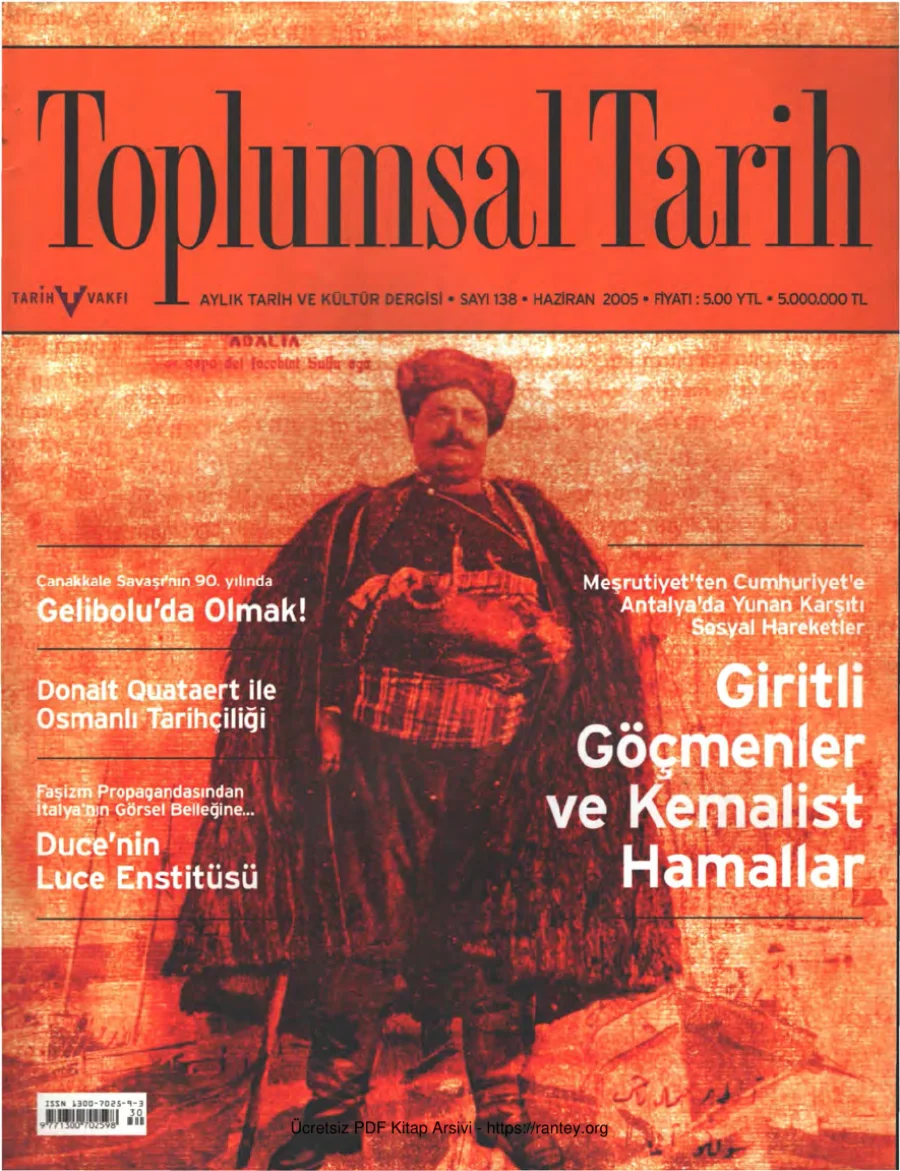 Toplumsal Tarih Sayı 138 kapak görseli