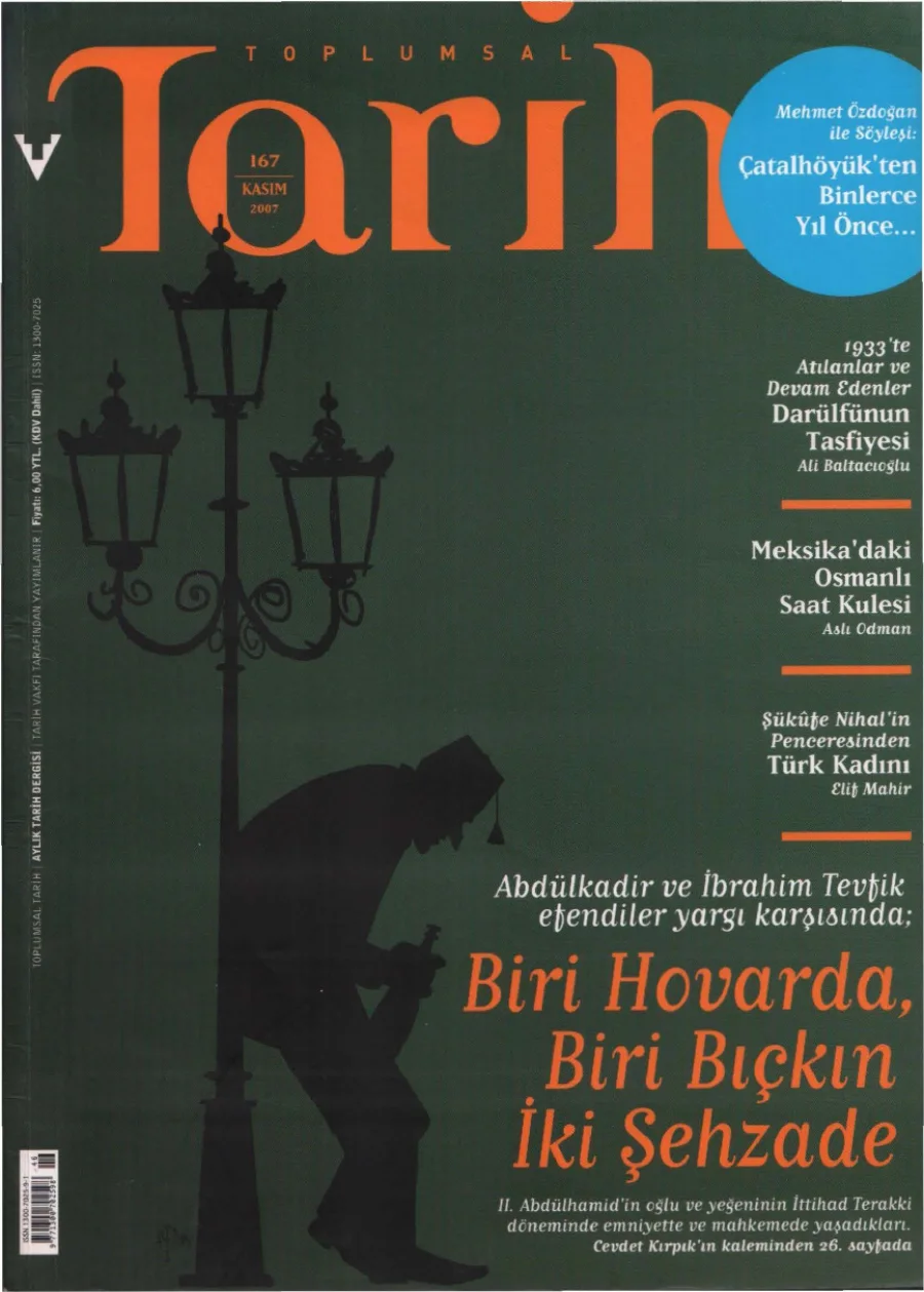 Toplumsal Tarih Sayı 167 Kasım kitap kapağı