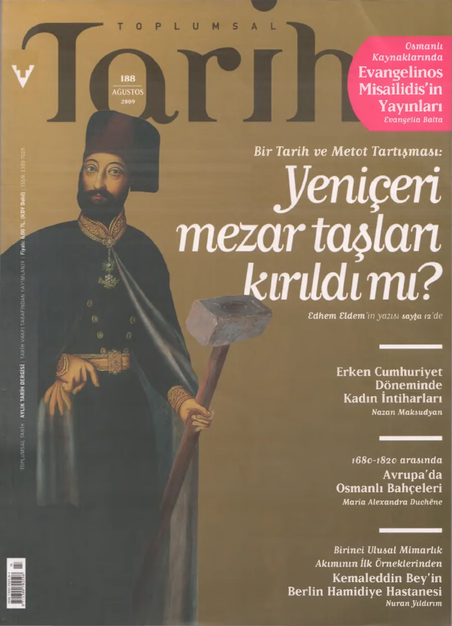 Toplumsal Tarih Sayı 188 Ağustos kitap kapağı
