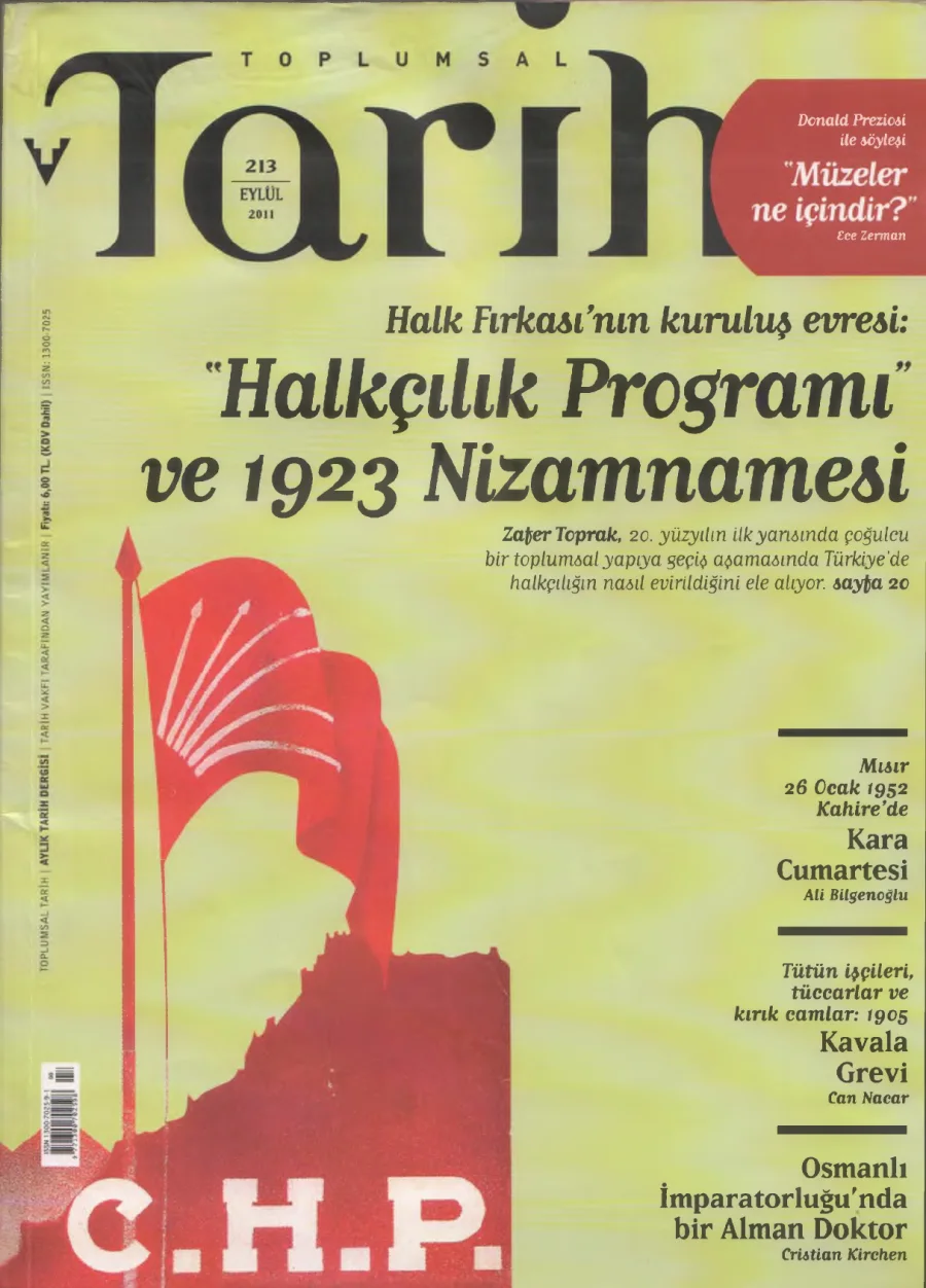 Toplumsal Tarih Sayı 213 Eylül kitap kapağı