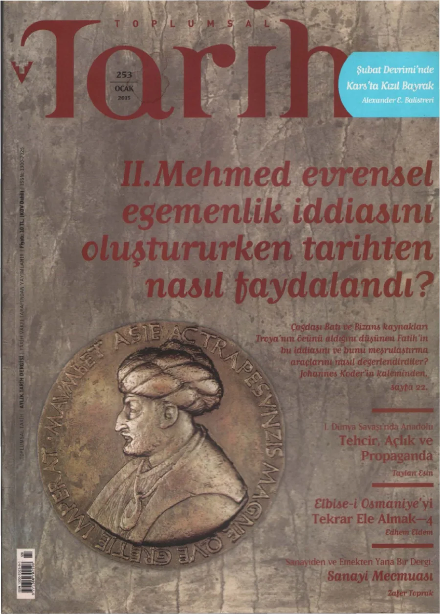 Toplumsal Tarih Sayı 253 Ocak kitap kapağı