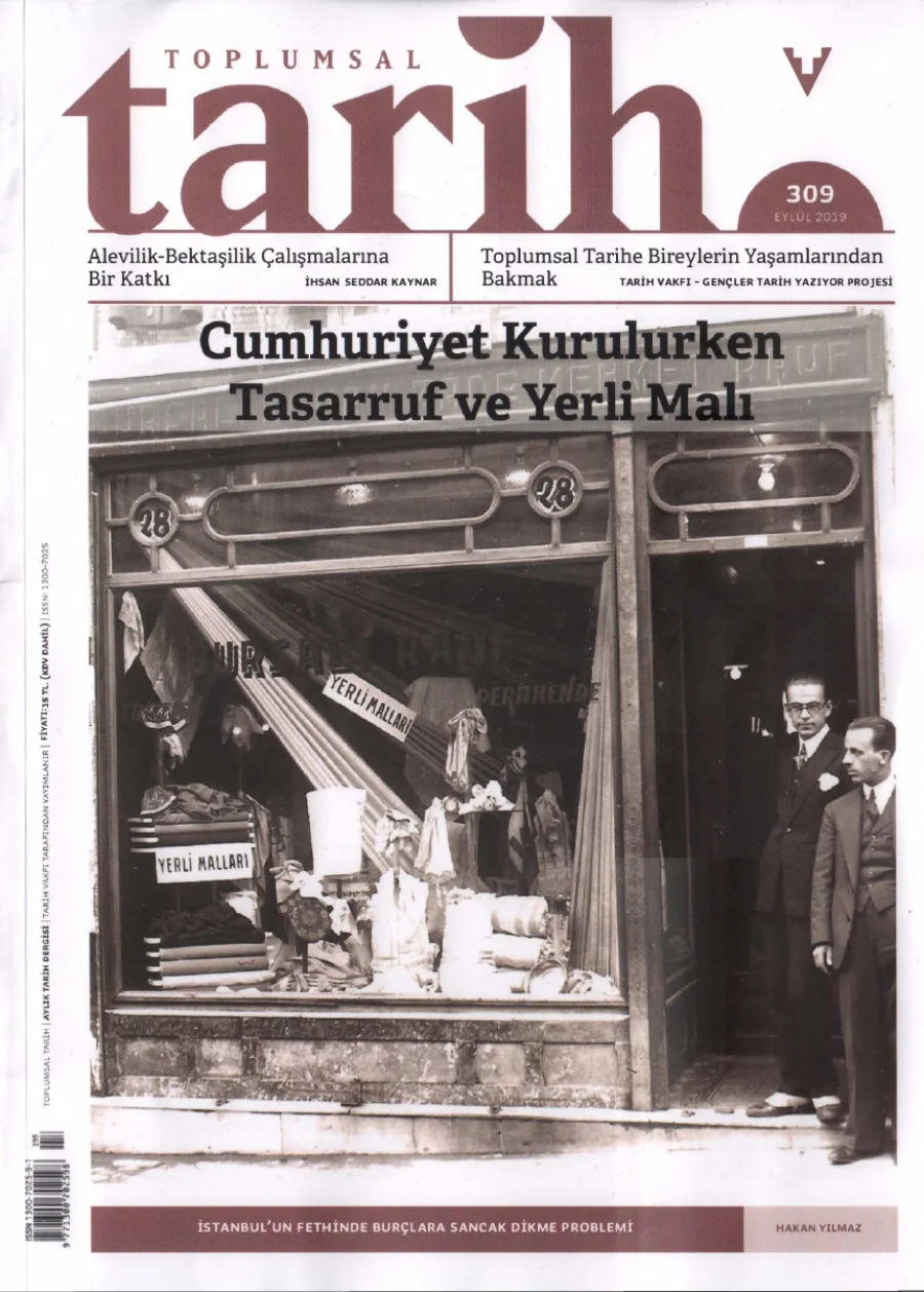 Toplumsal Tarih Sayı 309 Eylül kitap kapağı