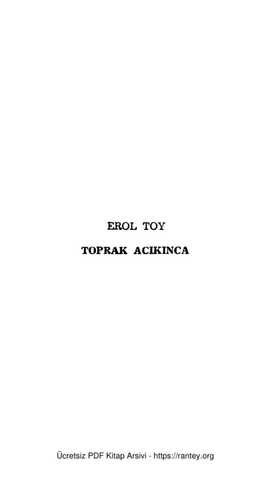 Toprak Acıkınca Cilt II kapak görseli