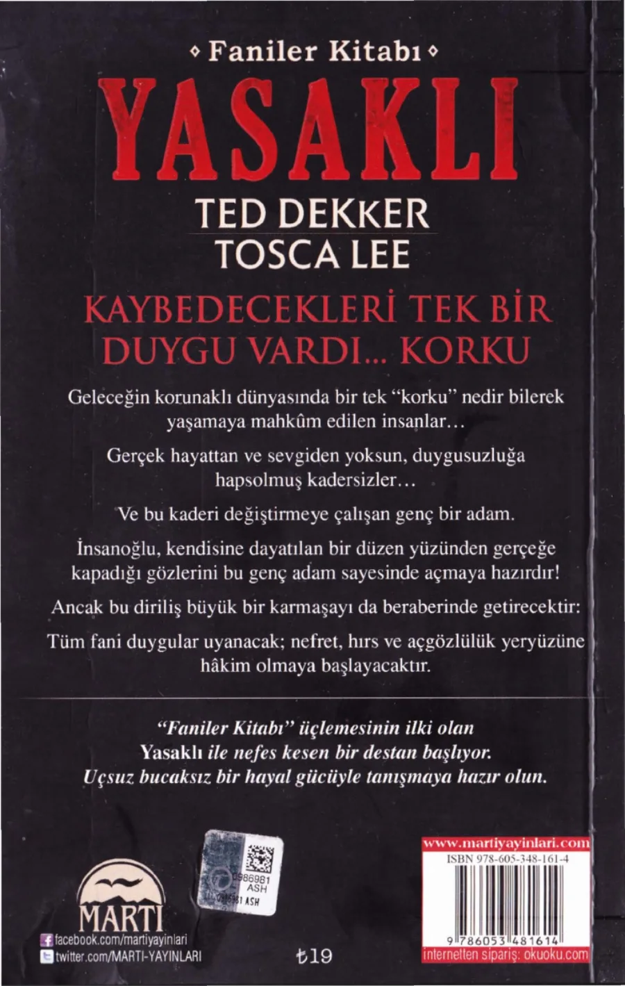 Tosca Lee Yasaklı kitap kapağı