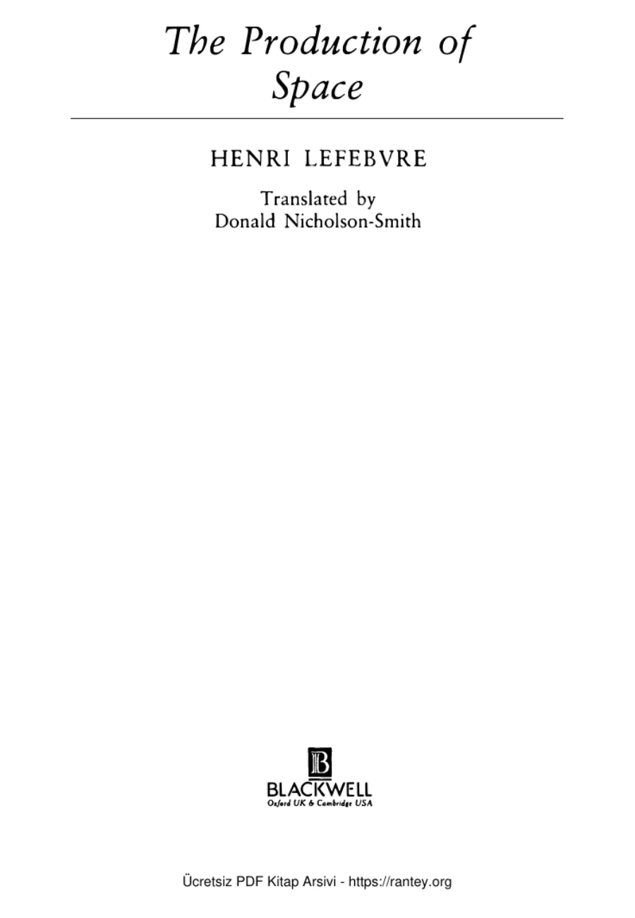 Translated by Donald Nicholson Smith Blackwell Books kapak görseli