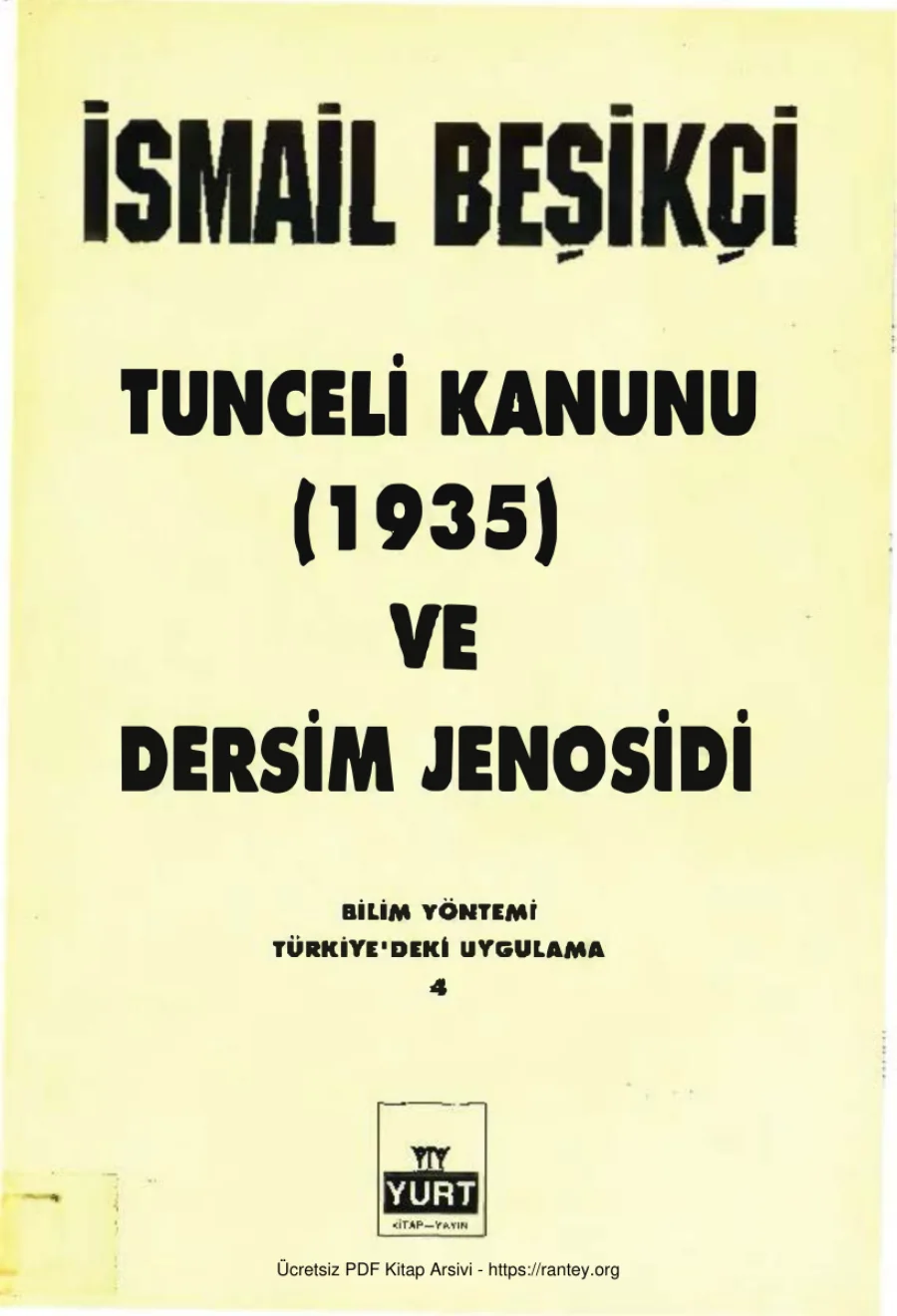 Tunceli Kanunu 1935 ve Dersim Jenosidi kapak görseli