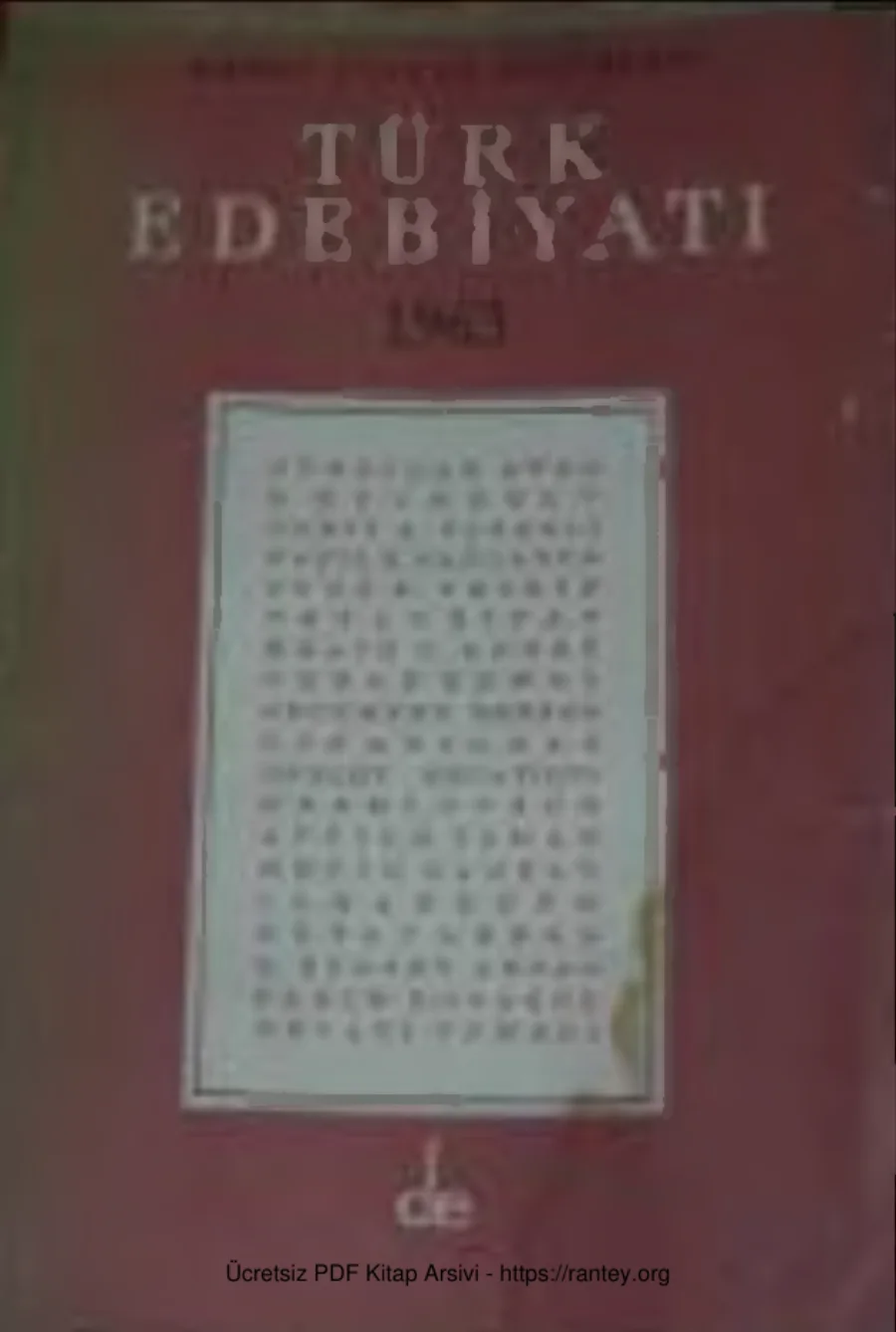Türk Edebiyatı 1963 kapak görseli