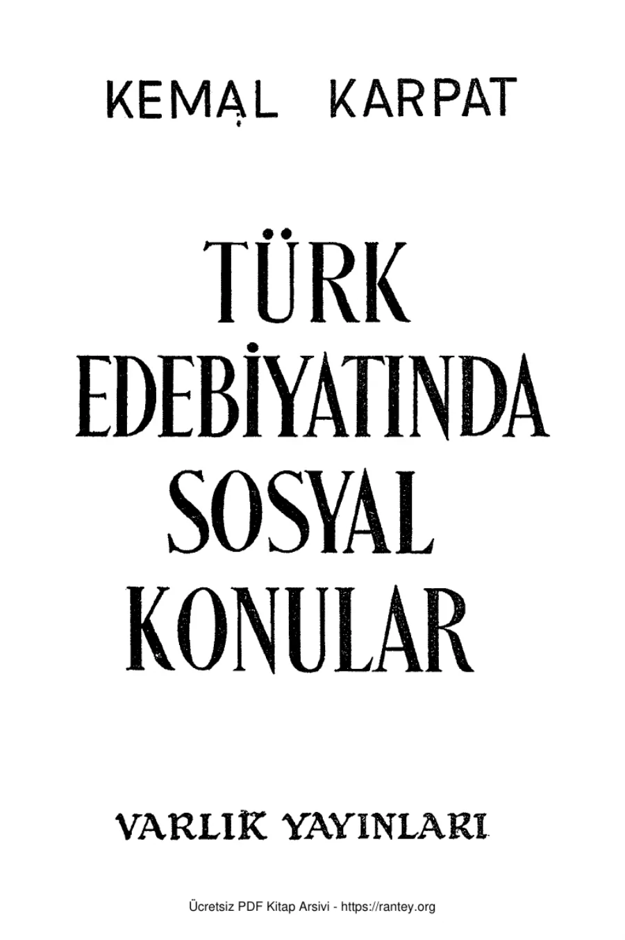 Türk Edebiyatında Sosyal Konular kapak görseli