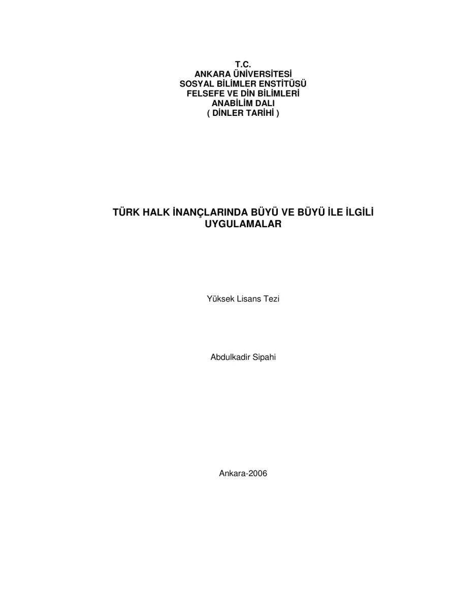 Türk Halk İnançlarında Büyü kapak görseli