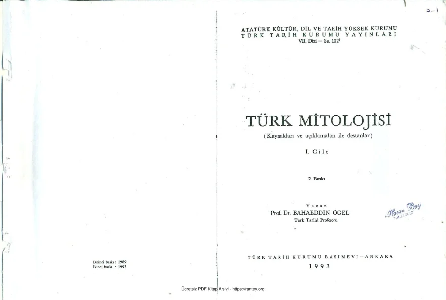 Turk Mitolojisi I kapak görseli