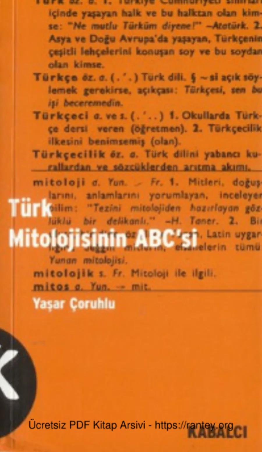 Türk Mitolojisinin ABCsi Kabalcı Yayınları kapak görseli