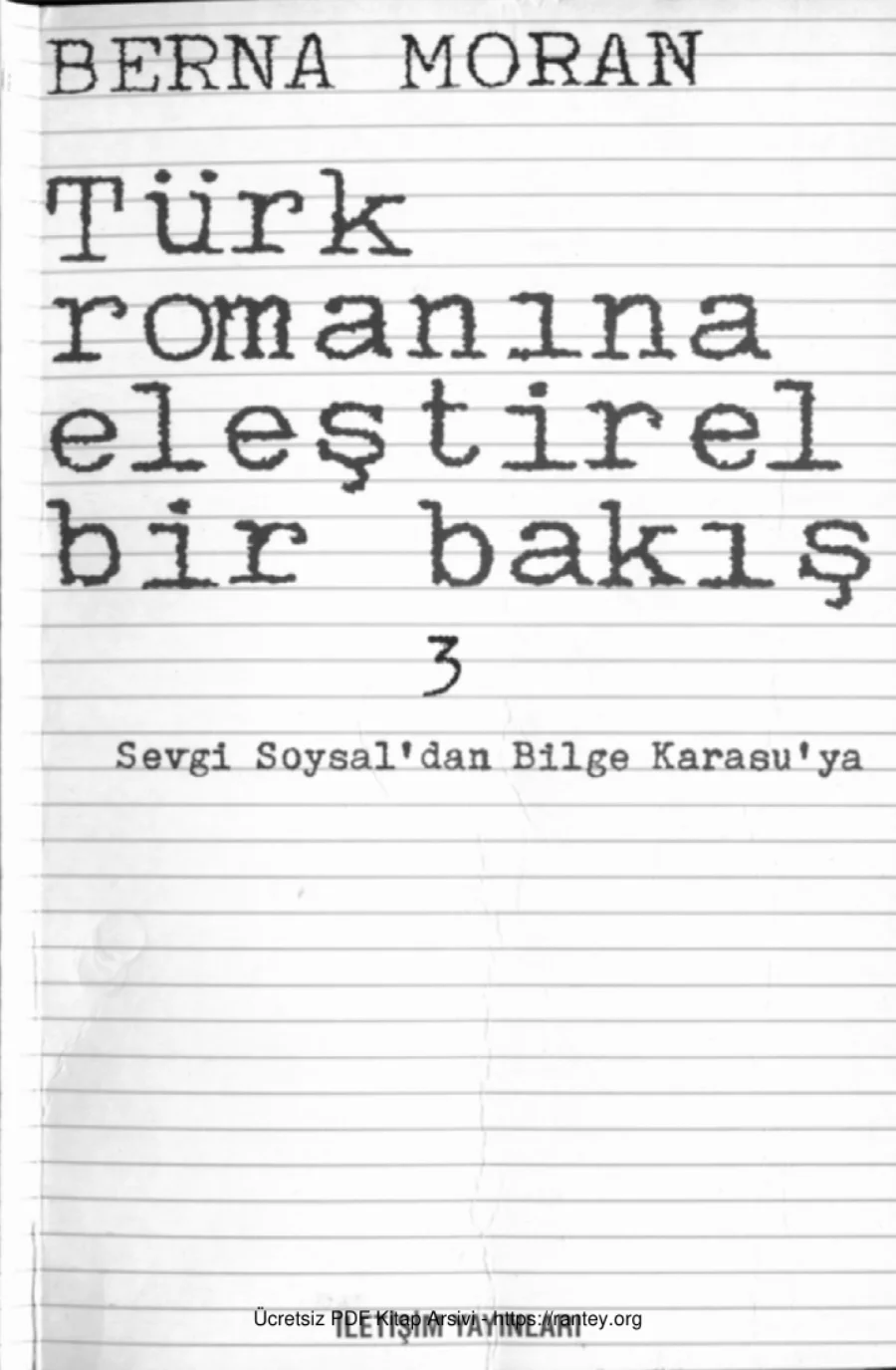Türk Romanına Eleştirel Bir Bakış III kapak görseli