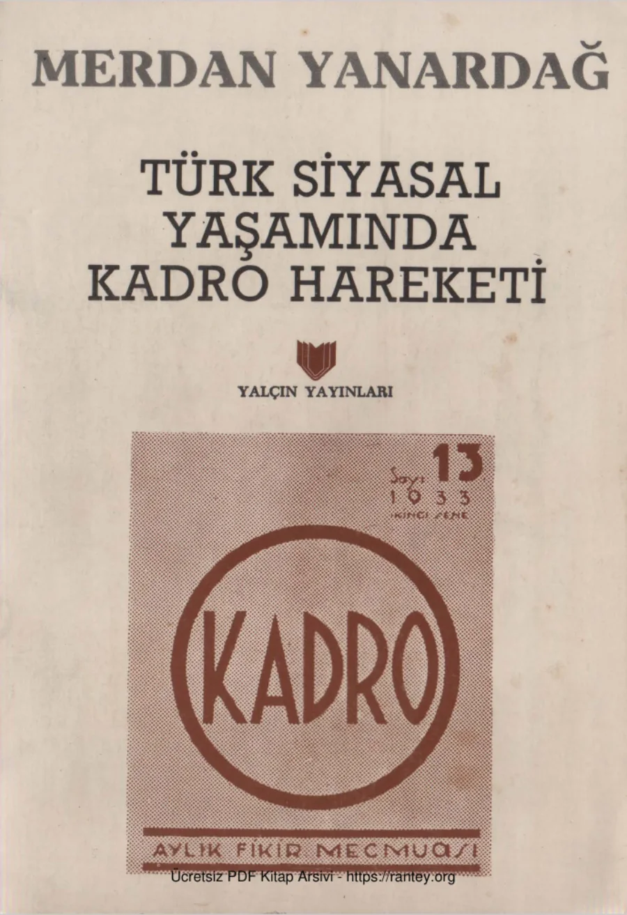 Türk Siyasal Yaşamında Kadro Hareketi kapak görseli