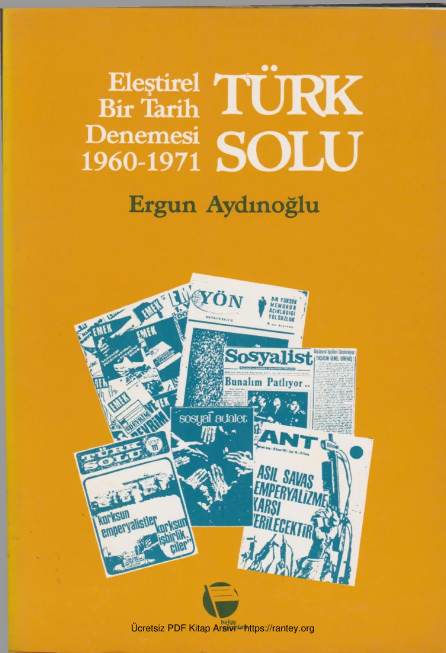 Türk Solu Elestirel Bir Tarih Denemesi 1960 1971 kapak görseli