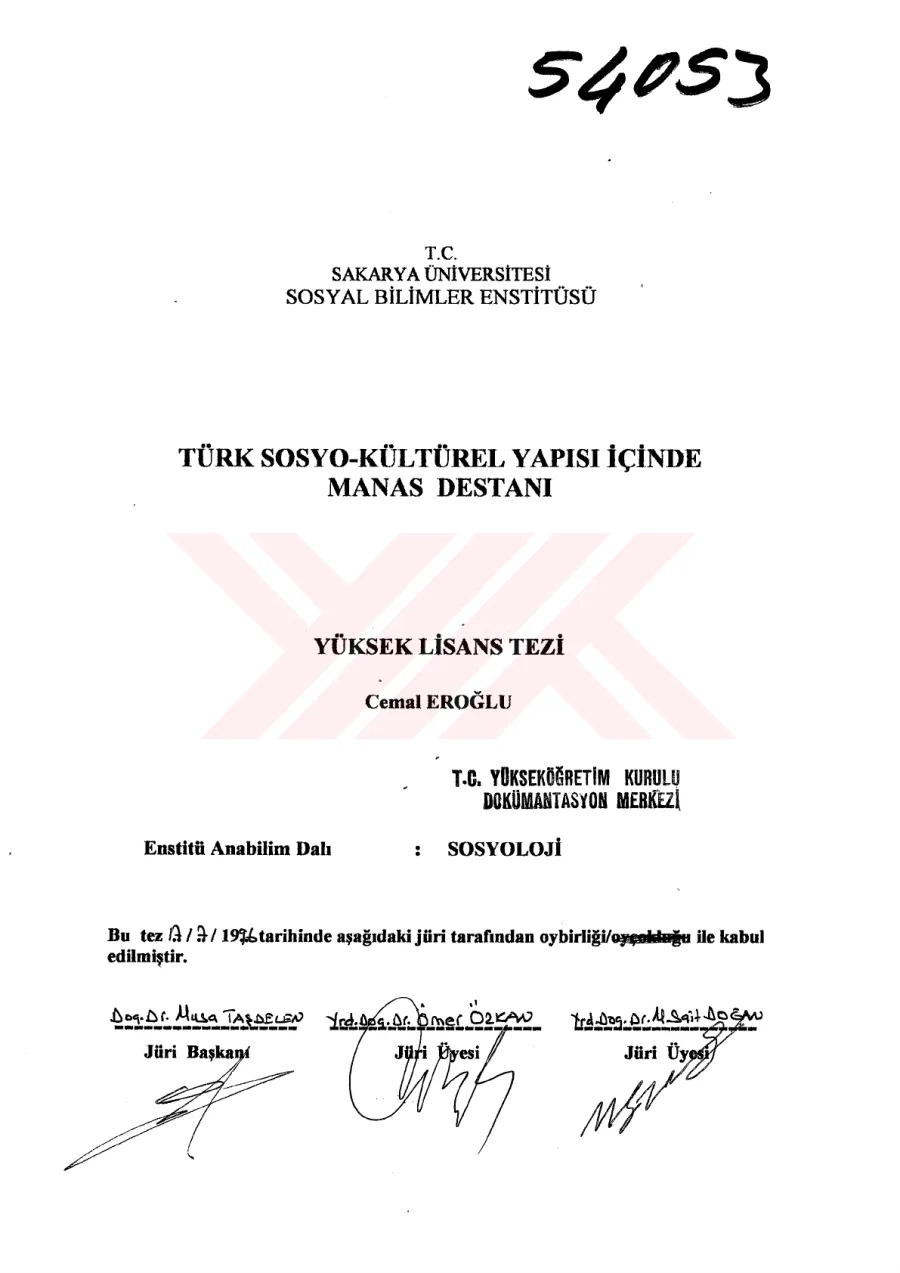 Türk Sosyo-Kültürel Yapısı İçinde Manas Destanı kapak görseli