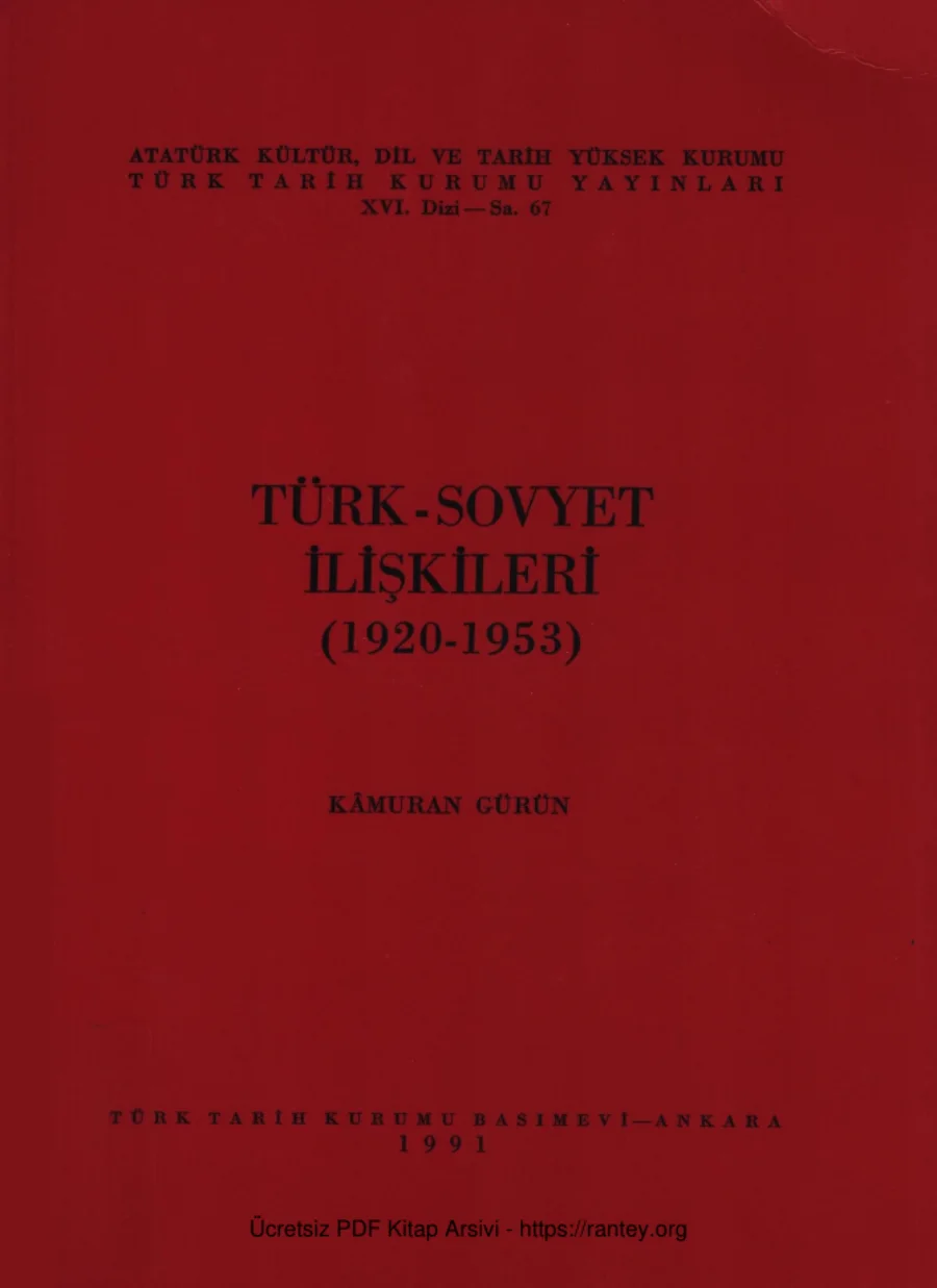 Türk Sovyet İlişkileri 1920 1953 kapak görseli