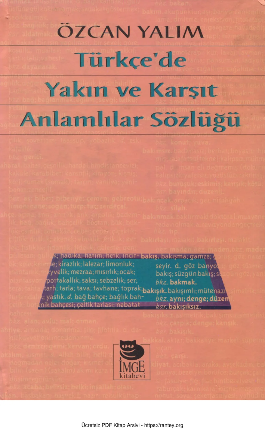 Türkçede Yakın ve Karşıt Anlamlılar Sözlüğü kapak görseli