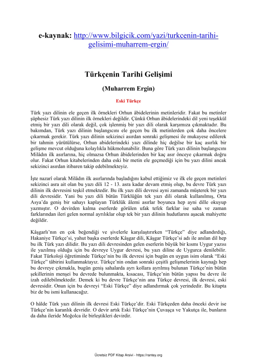 Türkçenin tarihsel gelişimi kapak görseli
