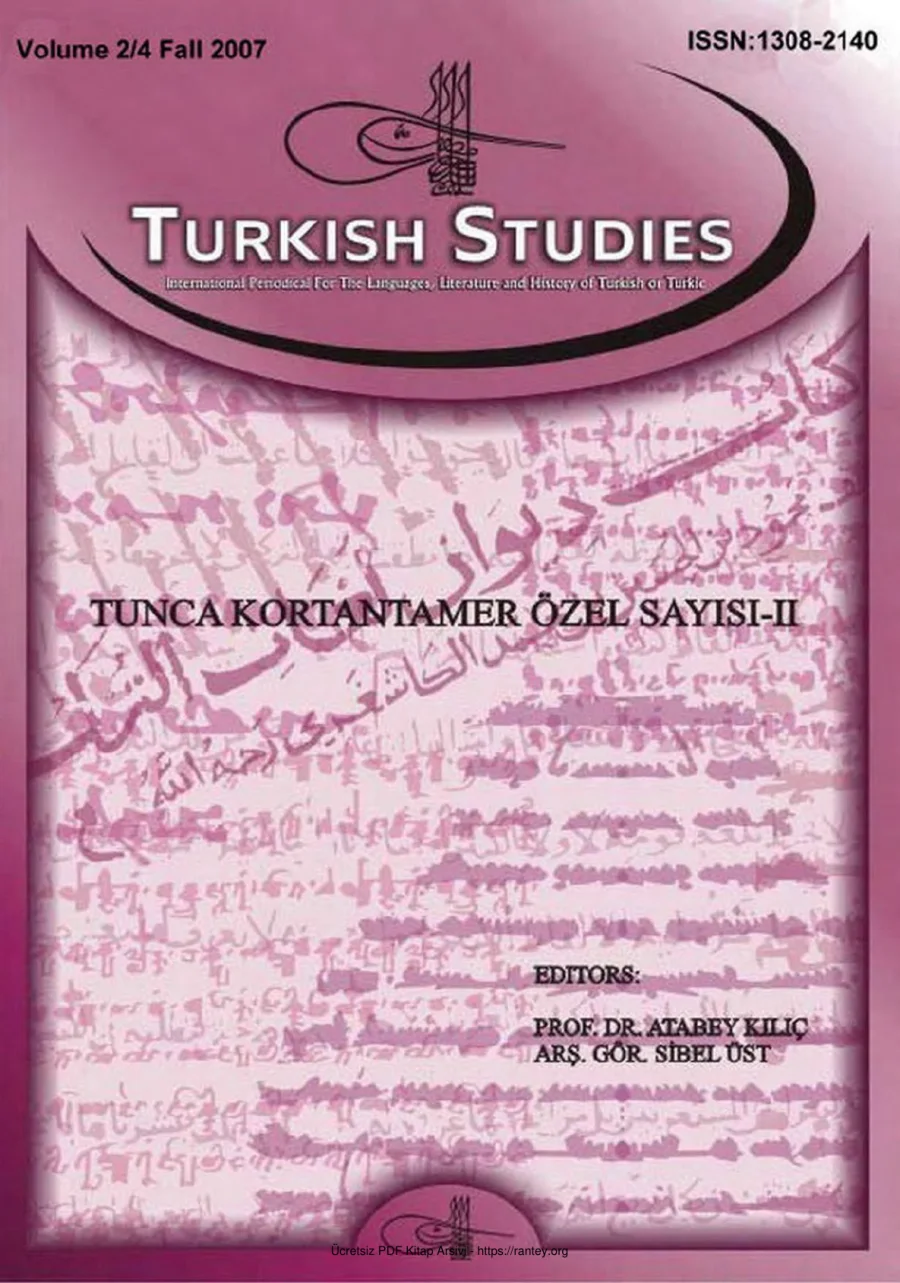 Turkish Studies Cilt 02 Sayı 04 kapak görseli