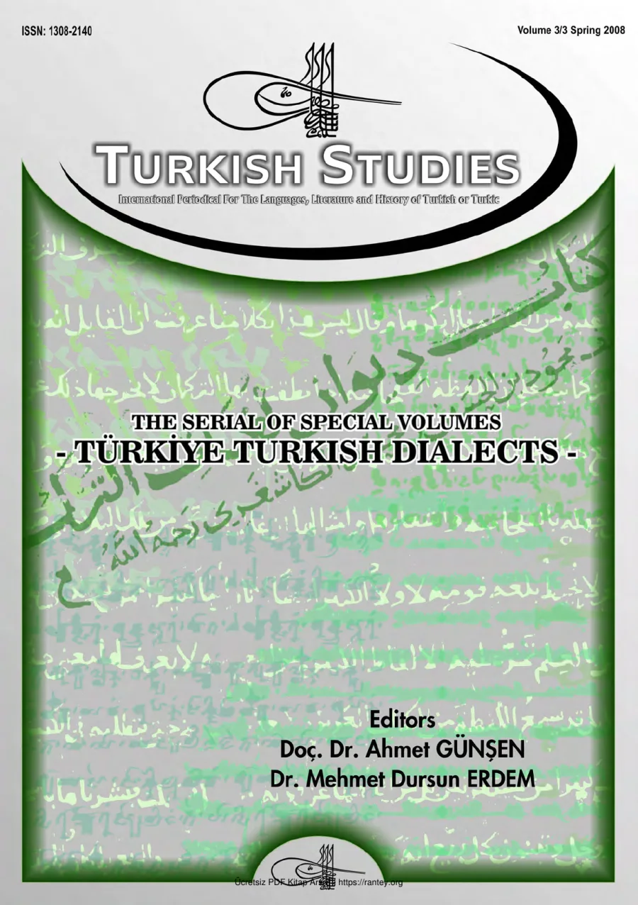 Turkish Studies Cilt 03 Sayı 03 kapak görseli