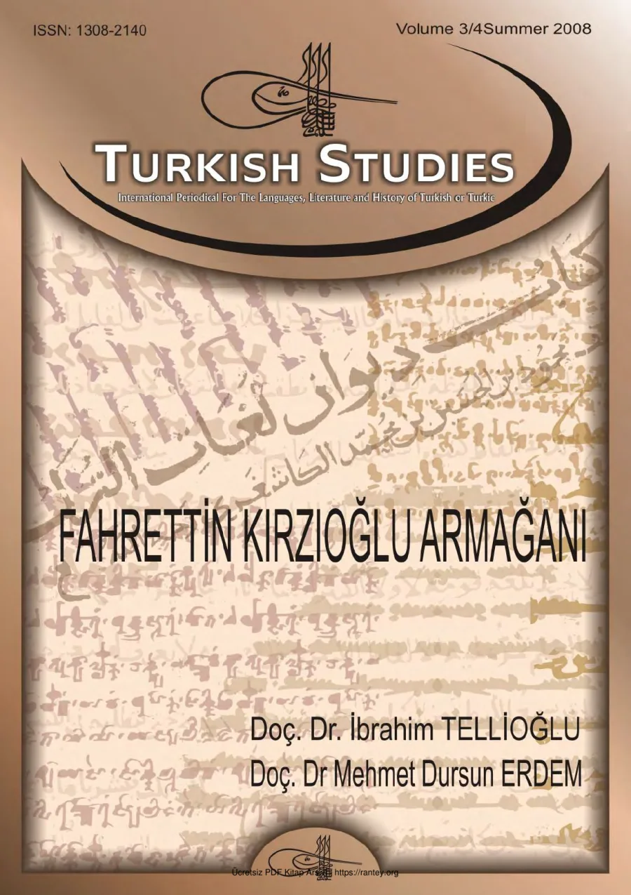 Turkish Studies Cilt 03 Sayı 04 kapak görseli