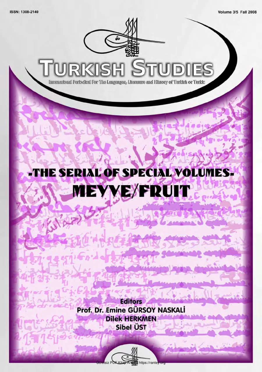 Turkish Studies Cilt 03 Sayı 05 kapak görseli