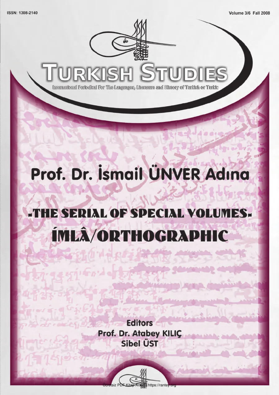 Turkish Studies Cilt 03 Sayı 06 kapak görseli