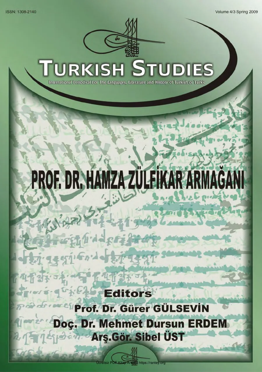 Turkish Studies Cilt 04 Sayi 03 kapak görseli