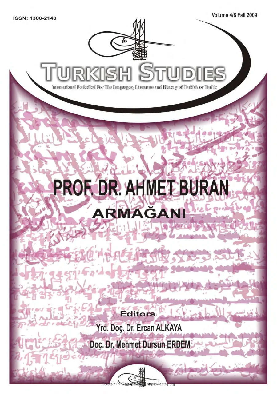 Turkish Studies Cilt 04 Sayi 08 kapak görseli