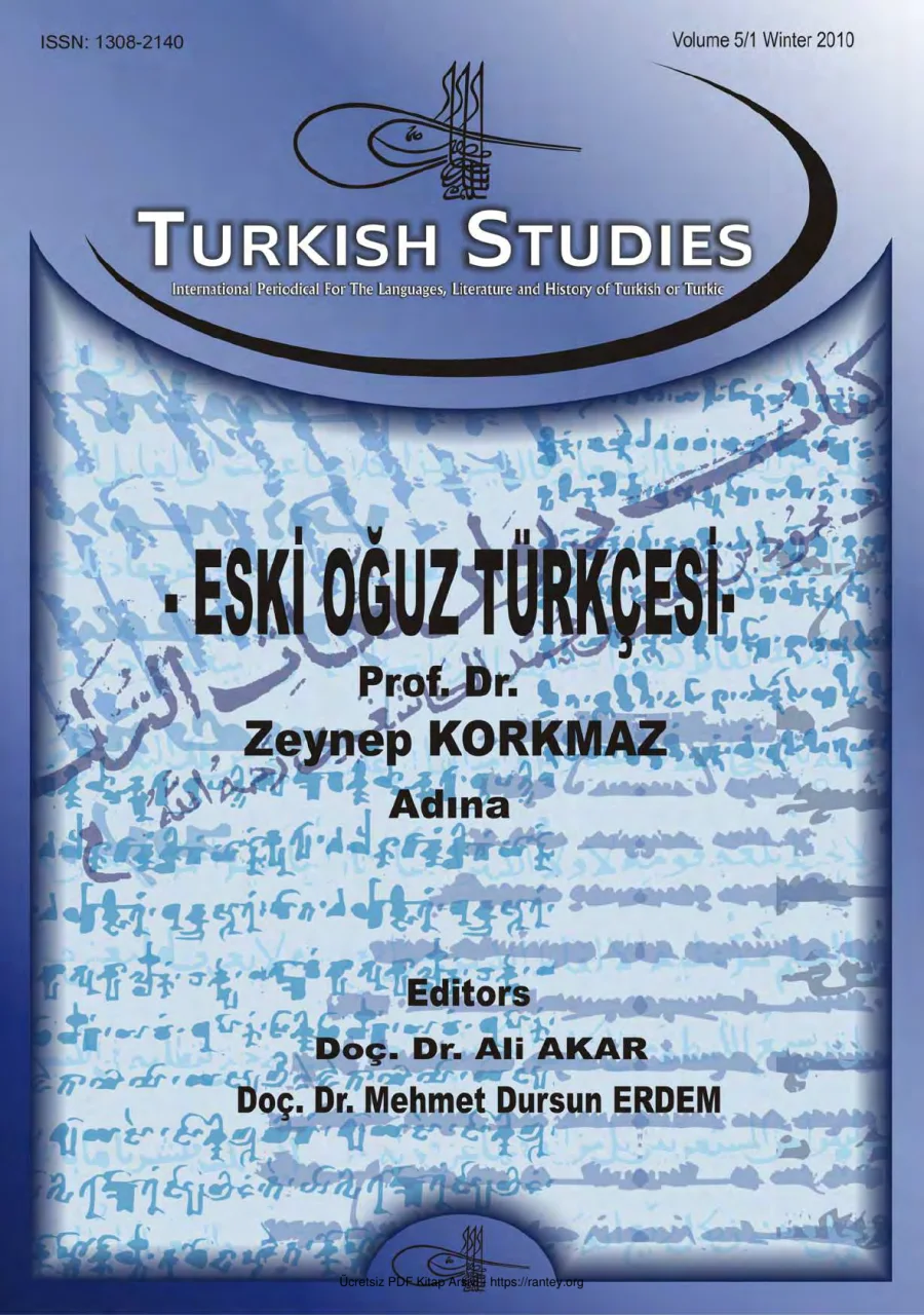 Turkish Studies Cilt 05 Sayi 01 kapak görseli
