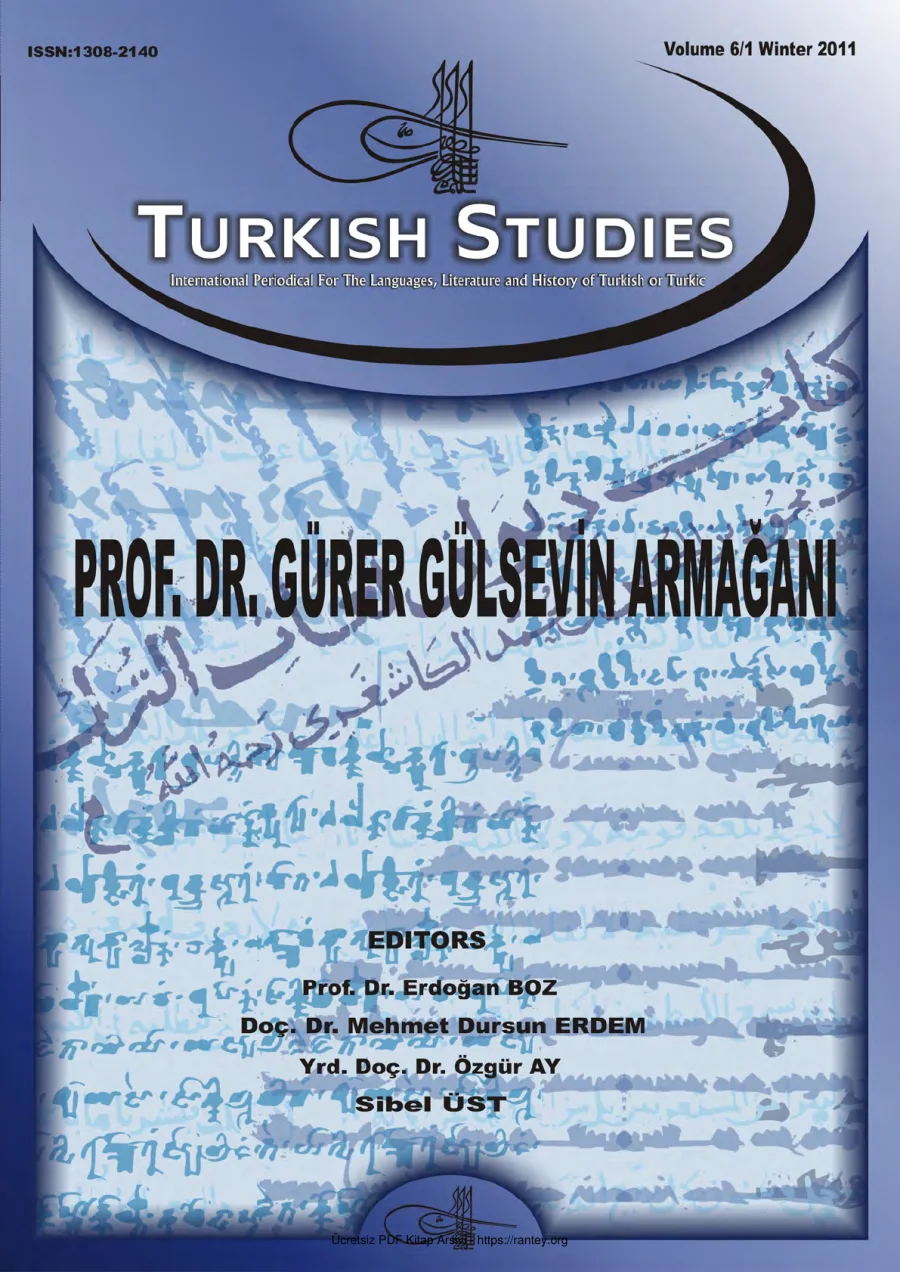 Turkish Studies Cilt 06 Sayi 01 kapak görseli