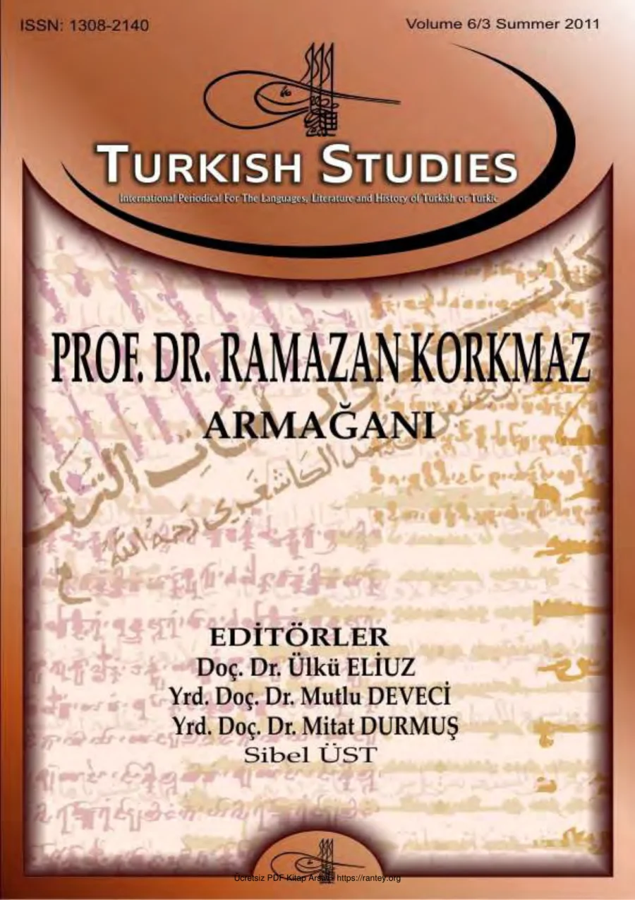Turkish Studies Cilt 06 Sayi 03 kapak görseli