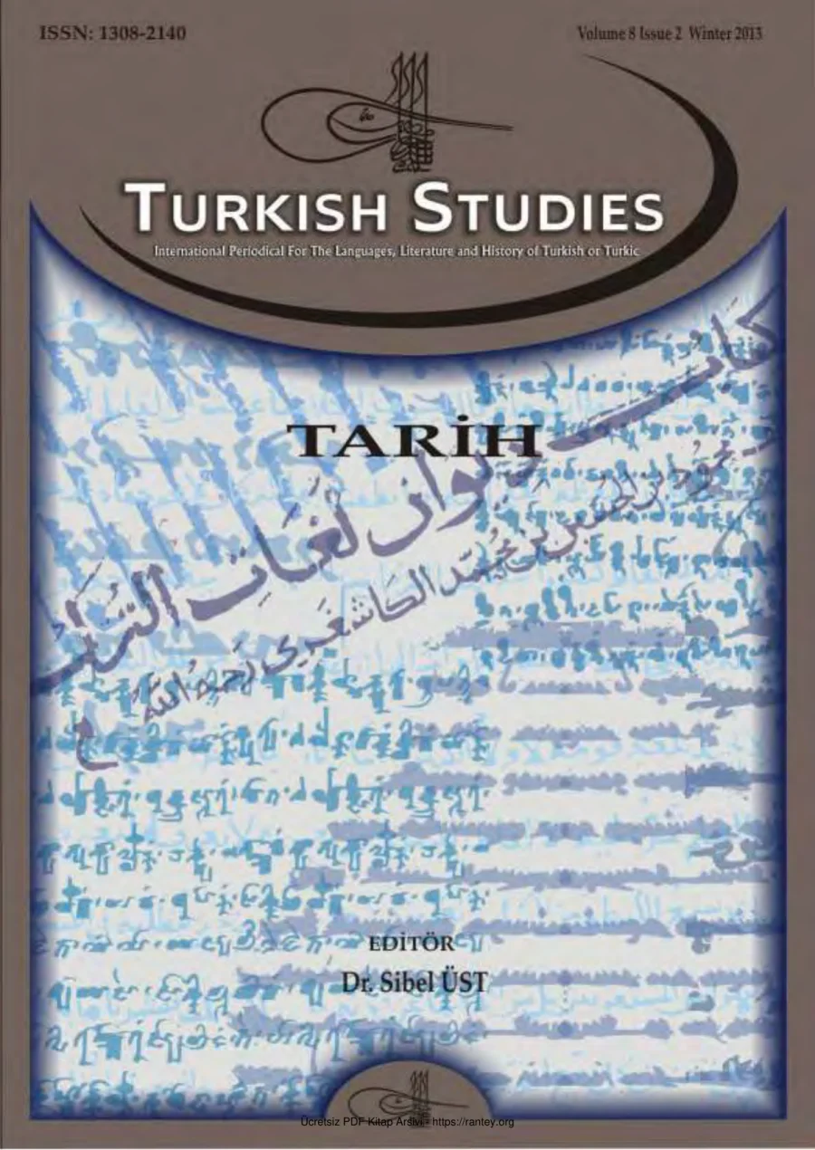 Turkish Studies Cilt 08 Sayi 02 kapak görseli