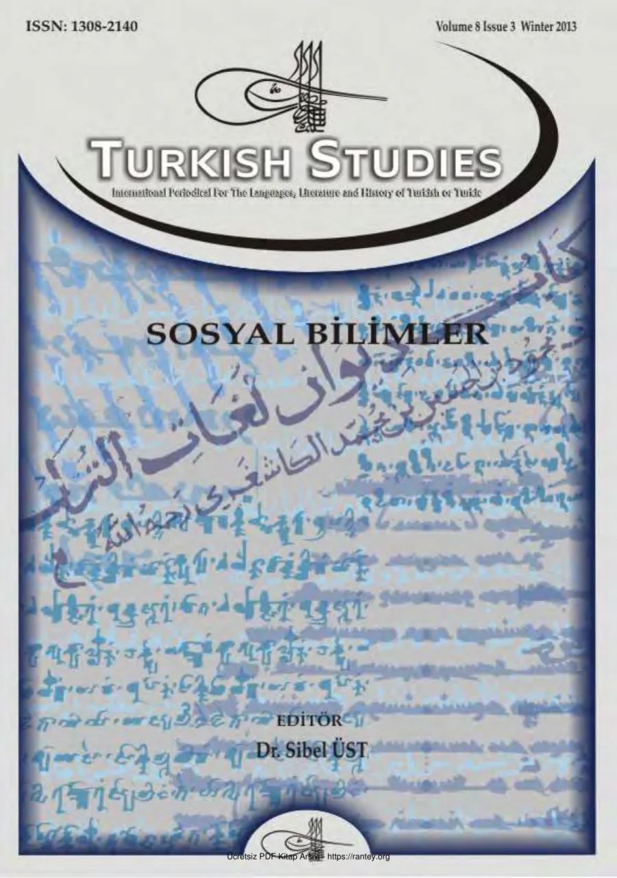 Turkish Studies Cilt 08 Sayi 03 kapak görseli